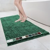 image:imageMuddy Mat  Chenille Bathroom Rugs Quick Dry Microfiber Mats Non Slip Washable Extra Thick Soft and Highly Absorbent Bath Mats for Bathroom Kitchen and Shower Floor  White 35x59Dark Green