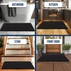 image:imageMuddy Mat  Chenille Bathroom Rugs Quick Dry Microfiber Mats Non Slip Washable Extra Thick Soft and Highly Absorbent Bath Mats for Bathroom Kitchen and Shower Floor  White 35x59Black