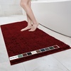 image:imageMuddy Mat  Chenille Bathroom Rugs Quick Dry Microfiber Mats Non Slip Washable Extra Thick Soft and Highly Absorbent Bath Mats for Bathroom Kitchen and Shower Floor  White 35x59Red