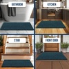 image:imageMuddy Mat  Chenille Bathroom Rugs Quick Dry Microfiber Mats Non Slip Washable Extra Thick Soft and Highly Absorbent Bath Mats for Bathroom Kitchen and Shower Floor  White 35x59Atlantic Blue