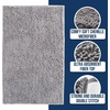 image:imageMuddy Mat  Chenille Bathroom Rugs Quick Dry Microfiber Mats Non Slip Washable Extra Thick Soft and Highly Absorbent Bath Mats for Bathroom Kitchen and Shower Floor  White 35x59Grey