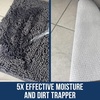 image:imageMuddy Mat  Chenille Bathroom Rugs Quick Dry Microfiber Mats Non Slip Washable Extra Thick Soft and Highly Absorbent Bath Mats for Bathroom Kitchen and Shower Floor  White 35x59Grey