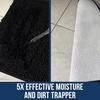 image:imageMuddy Mat  Chenille Bathroom Rugs Quick Dry Microfiber Mats Non Slip Washable Extra Thick Soft and Highly Absorbent Bath Mats for Bathroom Kitchen and Shower Floor  White 35x59Black