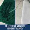 image:imageMuddy Mat  Chenille Bathroom Rugs Quick Dry Microfiber Mats Non Slip Washable Extra Thick Soft and Highly Absorbent Bath Mats for Bathroom Kitchen and Shower Floor  White 35x59Dark Green