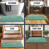 image:imageMuddy Mat  Chenille Bathroom Rugs Quick Dry Microfiber Mats Non Slip Washable Extra Thick Soft and Highly Absorbent Bath Mats for Bathroom Kitchen and Shower Floor  White 35x59Seafoam Green