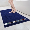 image:imageMuddy Mat  Chenille Bathroom Rugs Quick Dry Microfiber Mats Non Slip Washable Extra Thick Soft and Highly Absorbent Bath Mats for Bathroom Kitchen and Shower Floor  White 35x59Navy Blue