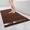 image:imageMuddy Mat  Chenille Bathroom Rugs Quick Dry Microfiber Mats Non Slip Washable Extra Thick Soft and Highly Absorbent Bath Mats for Bathroom Kitchen and Shower Floor  White 35x59Chocolate Brown