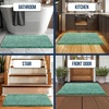 image:imageMuddy Mat  Chenille Bathroom Rugs Quick Dry Microfiber Mats Non Slip Washable Extra Thick Soft and Highly Absorbent Bath Mats for Bathroom Kitchen and Shower Floor  White 35x59Seafoam Green