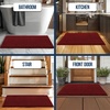 image:imageMuddy Mat  Chenille Bathroom Rugs Quick Dry Microfiber Mats Non Slip Washable Extra Thick Soft and Highly Absorbent Bath Mats for Bathroom Kitchen and Shower Floor  White 35x59Red