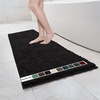 image:imageMuddy Mat  Chenille Bathroom Rugs Quick Dry Microfiber Mats Non Slip Washable Extra Thick Soft and Highly Absorbent Bath Mats for Bathroom Kitchen and Shower Floor  White 35x59Black
