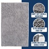 image:imageMuddy Mat  Chenille Bathroom Rugs Quick Dry Microfiber Mats Non Slip Washable Extra Thick Soft and Highly Absorbent Bath Mats for Bathroom Kitchen and Shower Floor  White 35x59Grey