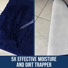 image:imageMuddy Mat  Chenille Bathroom Rugs Quick Dry Microfiber Mats Non Slip Washable Extra Thick Soft and Highly Absorbent Bath Mats for Bathroom Kitchen and Shower Floor  White 35x59Navy Blue