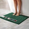 image:imageMuddy Mat  Chenille Bathroom Rugs Quick Dry Microfiber Mats Non Slip Washable Extra Thick Soft and Highly Absorbent Bath Mats for Bathroom Kitchen and Shower Floor  White 35x59Dark Green