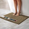 image:imageMuddy Mat  Chenille Bathroom Rugs Quick Dry Microfiber Mats Non Slip Washable Extra Thick Soft and Highly Absorbent Bath Mats for Bathroom Kitchen and Shower Floor  White 35x59Beige