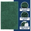 image:imageMuddy Mat  Chenille Bathroom Rugs Quick Dry Microfiber Mats Non Slip Washable Extra Thick Soft and Highly Absorbent Bath Mats for Bathroom Kitchen and Shower Floor  White 35x59Dark Green