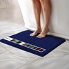 image:imageMuddy Mat  Chenille Bathroom Rugs Quick Dry Microfiber Mats Non Slip Washable Extra Thick Soft and Highly Absorbent Bath Mats for Bathroom Kitchen and Shower Floor  White 35x59Navy Blue