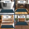 image:imageMuddy Mat  Chenille Bathroom Rugs Quick Dry Microfiber Mats Non Slip Washable Extra Thick Soft and Highly Absorbent Bath Mats for Bathroom Kitchen and Shower Floor  White 35x59Atlantic Blue