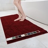 image:imageMuddy Mat  Chenille Bathroom Rugs Quick Dry Microfiber Mats Non Slip Washable Extra Thick Soft and Highly Absorbent Bath Mats for Bathroom Kitchen and Shower Floor  White 35x59Red