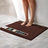 image:imageMuddy Mat  Chenille Bathroom Rugs Quick Dry Microfiber Mats Non Slip Washable Extra Thick Soft and Highly Absorbent Bath Mats for Bathroom Kitchen and Shower Floor  White 35x59Chocolate Brown