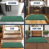 image:imageMuddy Mat  Chenille Bathroom Rugs Quick Dry Microfiber Mats Non Slip Washable Extra Thick Soft and Highly Absorbent Bath Mats for Bathroom Kitchen and Shower Floor  White 35x59Dark Green