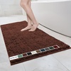 image:imageMuddy Mat  Chenille Bathroom Rugs Quick Dry Microfiber Mats Non Slip Washable Extra Thick Soft and Highly Absorbent Bath Mats for Bathroom Kitchen and Shower Floor  White 35x59Chocolate Brown