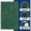 image:imageMuddy Mat  Chenille Bathroom Rugs Quick Dry Microfiber Mats Non Slip Washable Extra Thick Soft and Highly Absorbent Bath Mats for Bathroom Kitchen and Shower Floor  White 35x59Dark Green