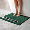 image:imageMuddy Mat  Chenille Bathroom Rugs Quick Dry Microfiber Mats Non Slip Washable Extra Thick Soft and Highly Absorbent Bath Mats for Bathroom Kitchen and Shower Floor  White 35x59Dark Green