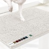 image:imageMuddy Mat 2 in 1 Bundle Absorbent Microfiber Door Mat White Medium 30X19 amp Rug Heavy Duty NonSlip Corner Pad Pack of 4 DoubleSided Adhesive Pad for Corners  Ultimate Floor Protection Combo
