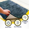 image:imageMuddy Mat 2Piece Atlantic Blue Medium 30X19 ASSEENONTV Highly Absorbent Microfiber Door Mat Bath Mat and Pet Rug Non Slip Thick Washable Soft Chenille for Kitchen Bedroom Indoor and OutdoorAtlantic Blue