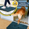 image:imageMuddy Mat 2Piece Atlantic Blue Medium 30X19 ASSEENONTV Highly Absorbent Microfiber Door Mat Bath Mat and Pet Rug Non Slip Thick Washable Soft Chenille for Kitchen Bedroom Indoor and OutdoorAtlantic Blue