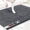 image:imageMuddy Mat 2in1 Set Grey Medium 30X19 Microfiber NonSlip Washable amp Highly Absorbent Chenille Dog Door Mat with Wizz Stain amp Odor RemoverUltimate Pet Cleanup Combo for Fresh amp Clean Homes