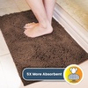 image:imageMuddy Mat 4Piece Seafoam Green Medium 30X19 ASSEENONTV Highly Absorbent Microfiber Door Mat Bath Mat and Pet Rug Non Slip Thick Washable Soft Chenille for Kitchen Bedroom Indoor and OutdoorChocolate Brown