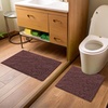 image:imageMuddy Mat Chenille Bathroom Rugs Set Quick Dry Microfiber Mats Non Slip Washable Extra Thick Soft and Highly Absorbent Bath Mats 20x30 with U Shaped Toilet Mat 20x20  GreyChocolate Brown