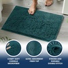 image:imageMuddy Mat Chenille Bathroom Rugs Set Quick Dry Microfiber Mats Non Slip Washable Extra Thick Soft and Highly Absorbent Bath Mats 20x30 with U Shaped Toilet Mat 20x20  GreyAtlantic Blue