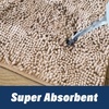 image:imageMuddy Mat Chenille Bathroom Rugs Set Quick Dry Microfiber Mats Non Slip Washable Extra Thick Soft and Highly Absorbent Bath Mats 20x30 with U Shaped Toilet Mat 20x20  GreyBeige