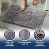 image:imageMuddy Mat Chenille Bathroom Rugs Set Quick Dry Microfiber Mats Non Slip Washable Extra Thick Soft and Highly Absorbent Bath Mats 20x30 with U Shaped Toilet Mat 20x20  GreyGrey