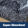 image:imageMuddy Mat Chenille Bathroom Rugs Set Quick Dry Microfiber Mats Non Slip Washable Extra Thick Soft and Highly Absorbent Bath Mats 20x30 with U Shaped Toilet Mat 20x20  GreyGrey