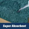 image:imageMuddy Mat Chenille Bathroom Rugs Set Quick Dry Microfiber Mats Non Slip Washable Extra Thick Soft and Highly Absorbent Bath Mats 20x30 with U Shaped Toilet Mat 20x20  GreyAtlantic Blue