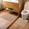 image:imageMuddy Mat Chenille Bathroom Rugs Set Quick Dry Microfiber Mats Non Slip Washable Extra Thick Soft and Highly Absorbent Bath Mats 20x30 with U Shaped Toilet Mat 20x20  GreyBeige
