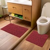 image:imageMuddy Mat Chenille Bathroom Rugs Set Quick Dry Microfiber Mats Non Slip Washable Extra Thick Soft and Highly Absorbent Bath Mats 20x30 with U Shaped Toilet Mat 20x20  GreyRed