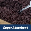 image:imageMuddy Mat Chenille Bathroom Rugs Set Quick Dry Microfiber Mats Non Slip Washable Extra Thick Soft and Highly Absorbent Bath Mats 20x30 with U Shaped Toilet Mat 20x20  GreyChocolate Brown