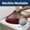 image:imageMuddy Mat Chenille Bathroom Rugs Set Quick Dry Microfiber Mats Non Slip Washable Extra Thick Soft and Highly Absorbent Bath Mats 20x30 with U Shaped Toilet Mat 20x20  GreyRed