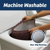 image:imageMuddy Mat Chenille Bathroom Rugs Set Quick Dry Microfiber Mats Non Slip Washable Extra Thick Soft and Highly Absorbent Bath Mats 20x30 with U Shaped Toilet Mat 20x20  GreyChocolate Brown
