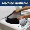 image:imageMuddy Mat Chenille Bathroom Rugs Set Quick Dry Microfiber Mats Non Slip Washable Extra Thick Soft and Highly Absorbent Bath Mats 20x30 with U Shaped Toilet Mat 20x20  GreyBlack