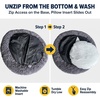 image:imageMuddy Mat Cloud K9 Donut Dog Bed for Dogs amp Cats Cozy Round Chenille Cuddler Bed Fluffy Raised Rim Machine Washable amp Dryer Safe Slip Resistant Base  Grey Small 20inGrey