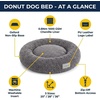 image:imageMuddy Mat Cloud K9 Donut Dog Bed for Dogs amp Cats Cozy Round Chenille Cuddler Bed Fluffy Raised Rim Machine Washable amp Dryer Safe Slip Resistant Base  Grey Small 20inGrey