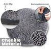 image:imageMuddy Mat Cloud K9 Donut Dog Bed for Dogs amp Cats Cozy Round Chenille Cuddler Bed Fluffy Raised Rim Machine Washable amp Dryer Safe Slip Resistant Base  Grey Small 20inGrey
