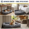 image:imageMuddy Mat Cloud K9 Rectangle Dog Bed for Dogs amp Cats Chenille Bolster Bed with Foam Support Machine Washable Removable Cover Slip Resistant Crate amp Couch Bed  Grey Small 17x24Grey