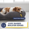 image:imageMuddy Mat Cloud K9 Rectangle Dog Bed for Dogs amp Cats Chenille Bolster Bed with Foam Support Machine Washable Removable Cover Slip Resistant Crate amp Couch Bed  Grey Small 17x24Grey