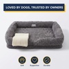 image:imageMuddy Mat Cloud K9 Rectangle Dog Bed for Dogs amp Cats Chenille Bolster Bed with Foam Support Machine Washable Removable Cover Slip Resistant Crate amp Couch Bed  Grey Small 17x24Grey